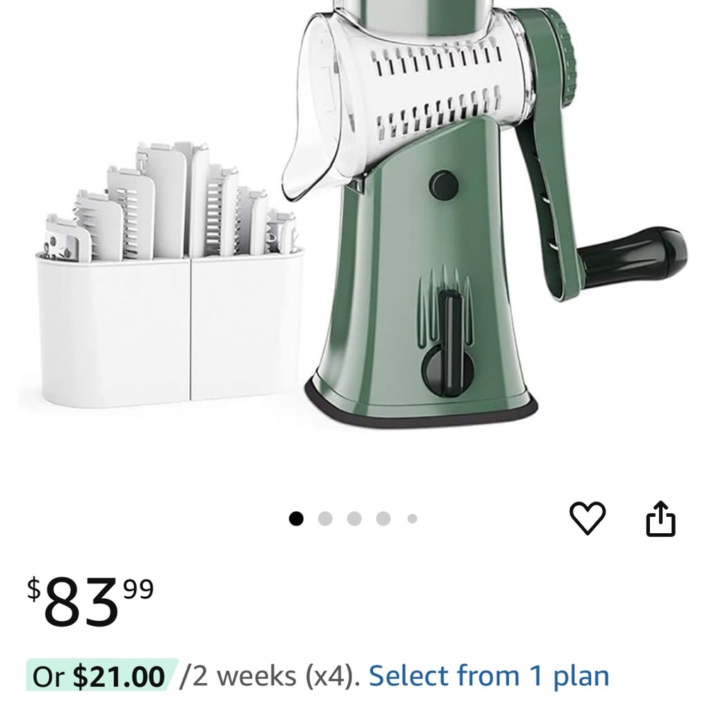 Green Manual Rotary Cheese Grater